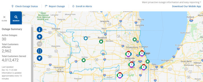 ComEd Outage Map